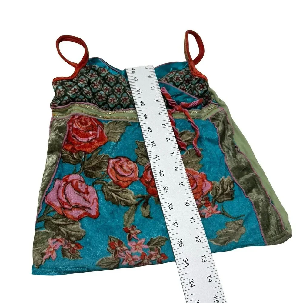 Girl's Y2K Mary-Kate & Ashley Boho Floral Sequin Tank Size Medium 7/8 2000s